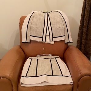 Two piece suit jacket is size 10, skirt is 12p Ann Taylor